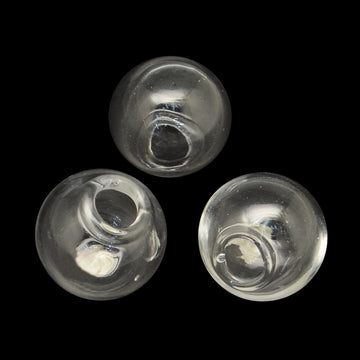 Glaskugeln offen 20mm klar 3mm Loch zum Befüllen 5 Stück/Pkg