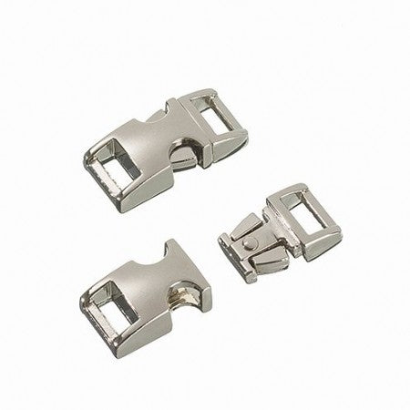 Klickschnalle Metall, 14 mm, silber glänzend, 1 Stück