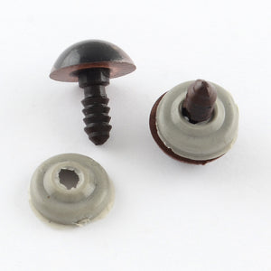 Sicherheitsaugen braun 10 mm 2 Paar / 4 Stück
