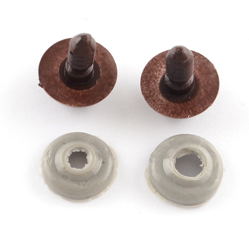 Sicherheitsaugen braun 10 mm 2 Paar / 4 Stück