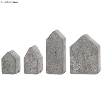 Gießform Haus, 4 Häuser, 5,5-10,5cm Gießform
