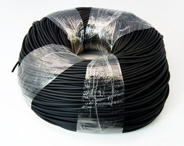 Kautschukschnur voll 8 mm schwarz per Meter