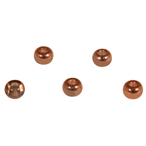 Rocailles Perlen Großloch kupfer metallic 5,5mm 80 Stück