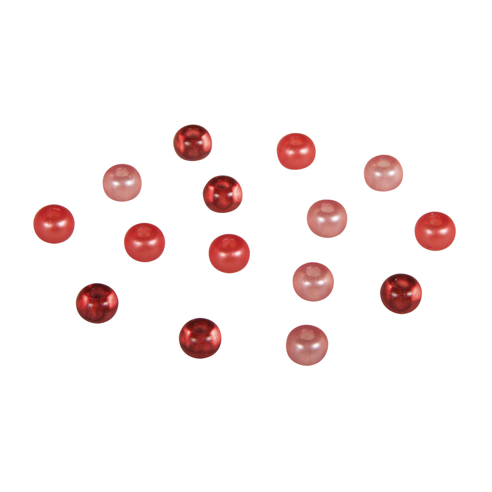 Rocailles Perlen Großloch rot Mix 5,5mm 80 Stück