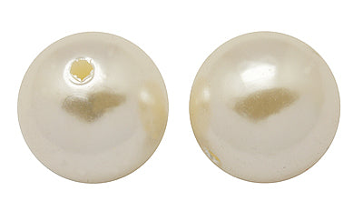 Wachsperlen 16 mm, dunkelcreme, 9 Stück/Pkg