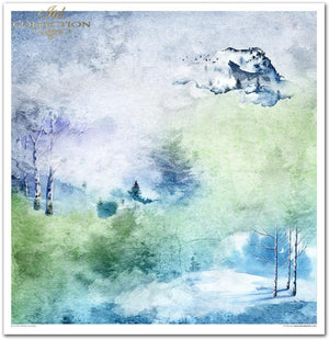 Scrapbooking-Papier-Set Wintertiere, 10 Stück/Packung, 30 x 30 cm, 200 g