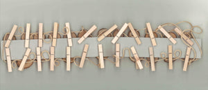 Adventszahlen Holzscheibe mit Holzklammer 1-24