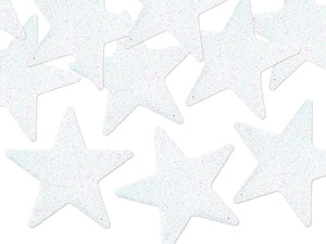 Deko-Sterne Glittersterne Stern weiß 5cm 8 Stück