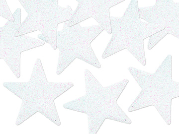 Deko-Sterne Glittersterne Stern weiß 5cm 8 Stück