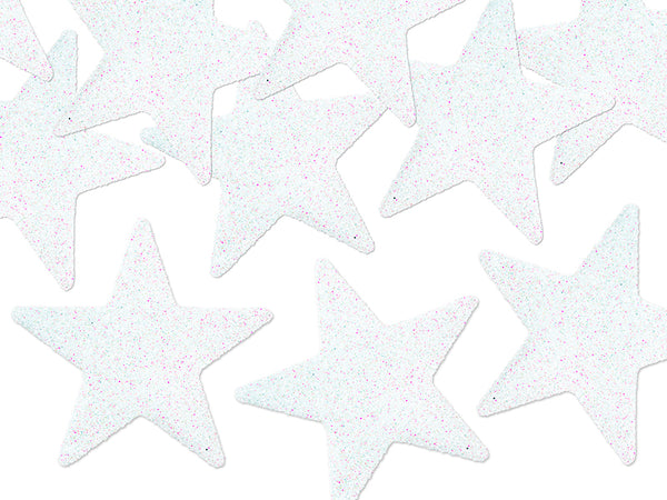 Deko-Sterne Glittersterne Stern weiß 5cm 8 Stück