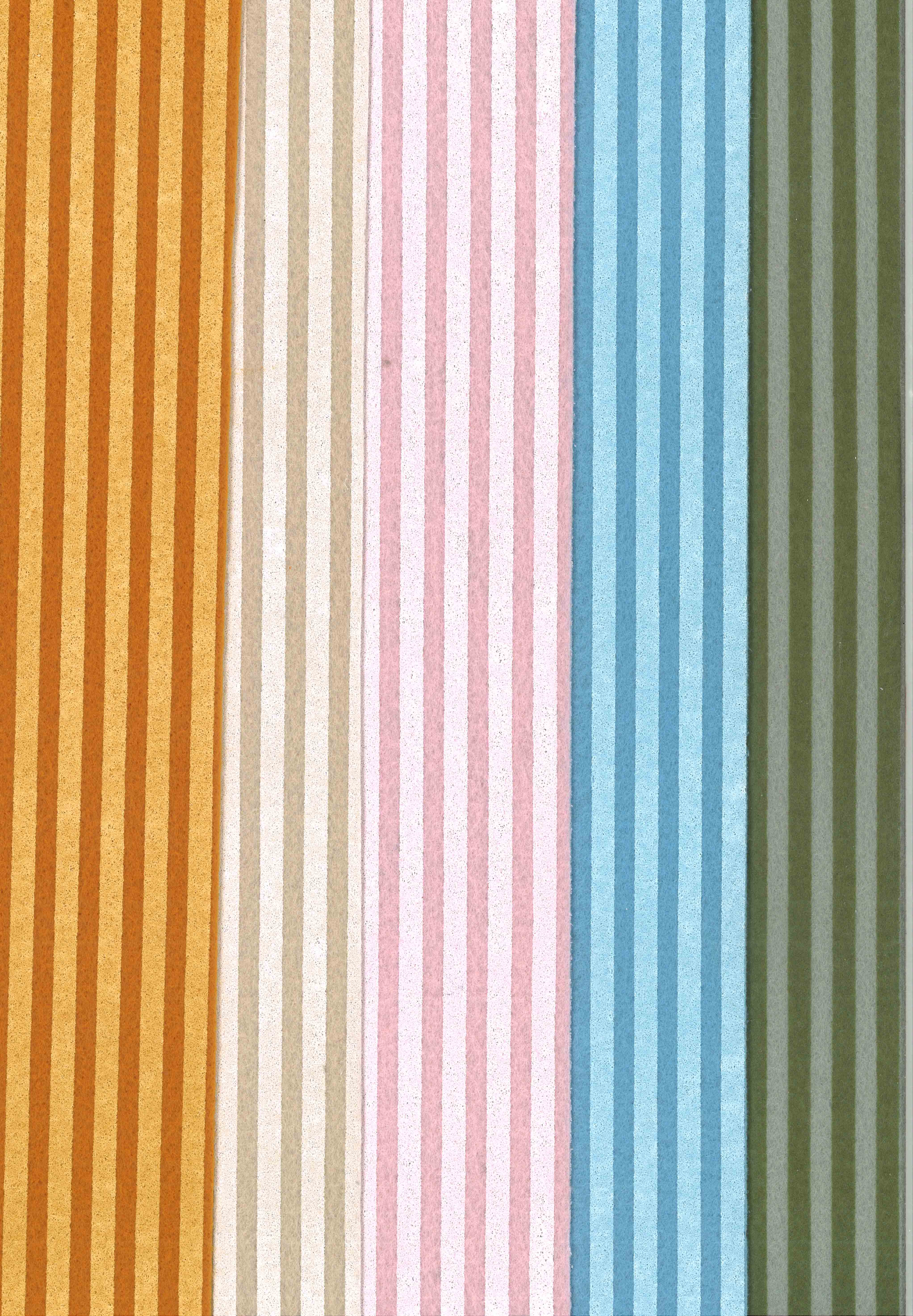 Bedruckter Bastelfilz Zuschnitt A3 gestreift 1mm