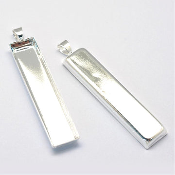 Schmuckkessel Anhänger Rechteck länglich schmal 58,5x11x4mm 2 Stk./Pkg