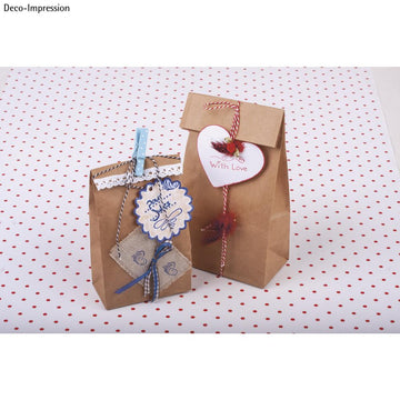 Kraftpapier Falttüten braun lebensmittelecht 11x6x22,5cm 6 Stk