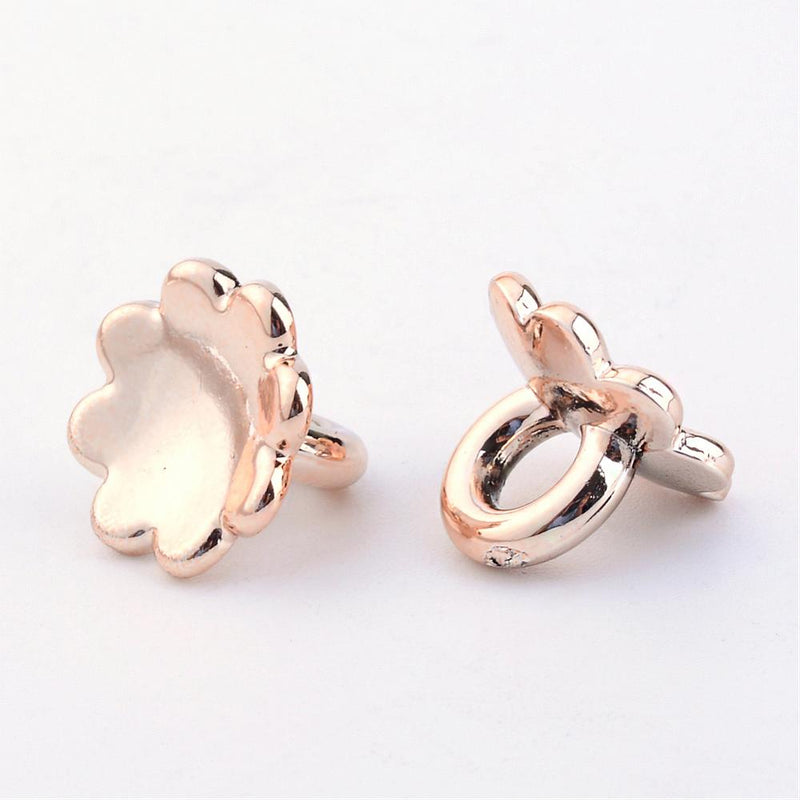 Perlkappe Acryl mit Aufhängeöse goldfärbig 9x12mm 10 Stück/Btl.