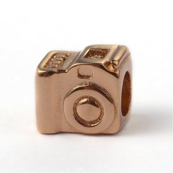 Großlochperle Kamera Edelstahl 316 10x9x8mm 1 Stück