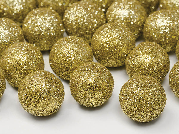Glitzer-Dekobälle Streukugeln 2cm 25 Stück