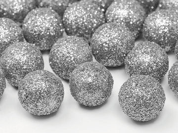 Glitzer-Dekobälle Streukugeln 2cm 25 Stück