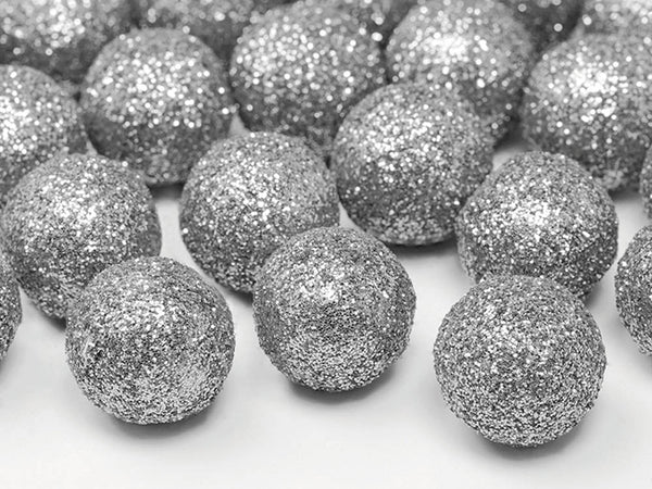 Glitzer-Dekobälle Streukugeln 2cm 25 Stück