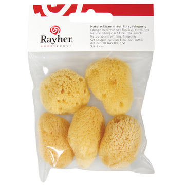 Naturschwamm Set Fina feinporig 3,5-5cm 5 Stück