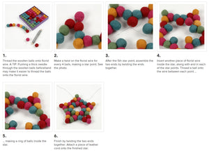 Filzkugeln bunt gemischt 20mm 64 Stück