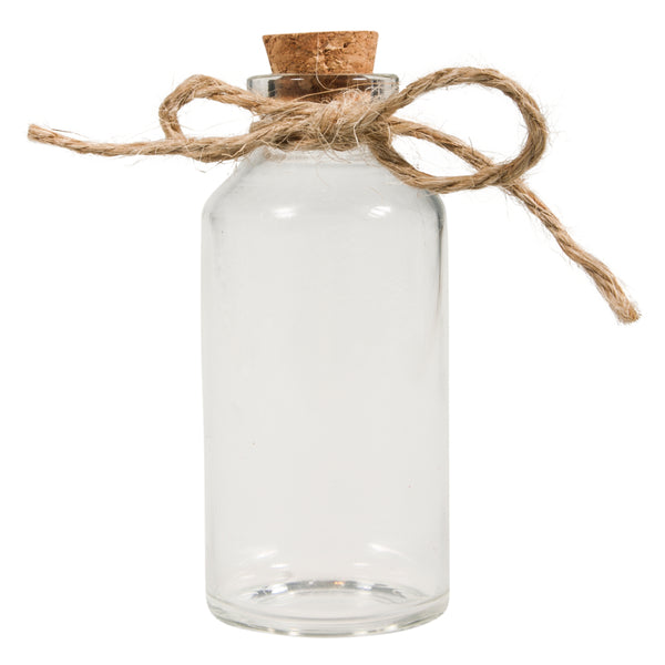 Mini Glasfläschchen transparent mit Korkverschluss ø 3cm 7,5cm 35ml