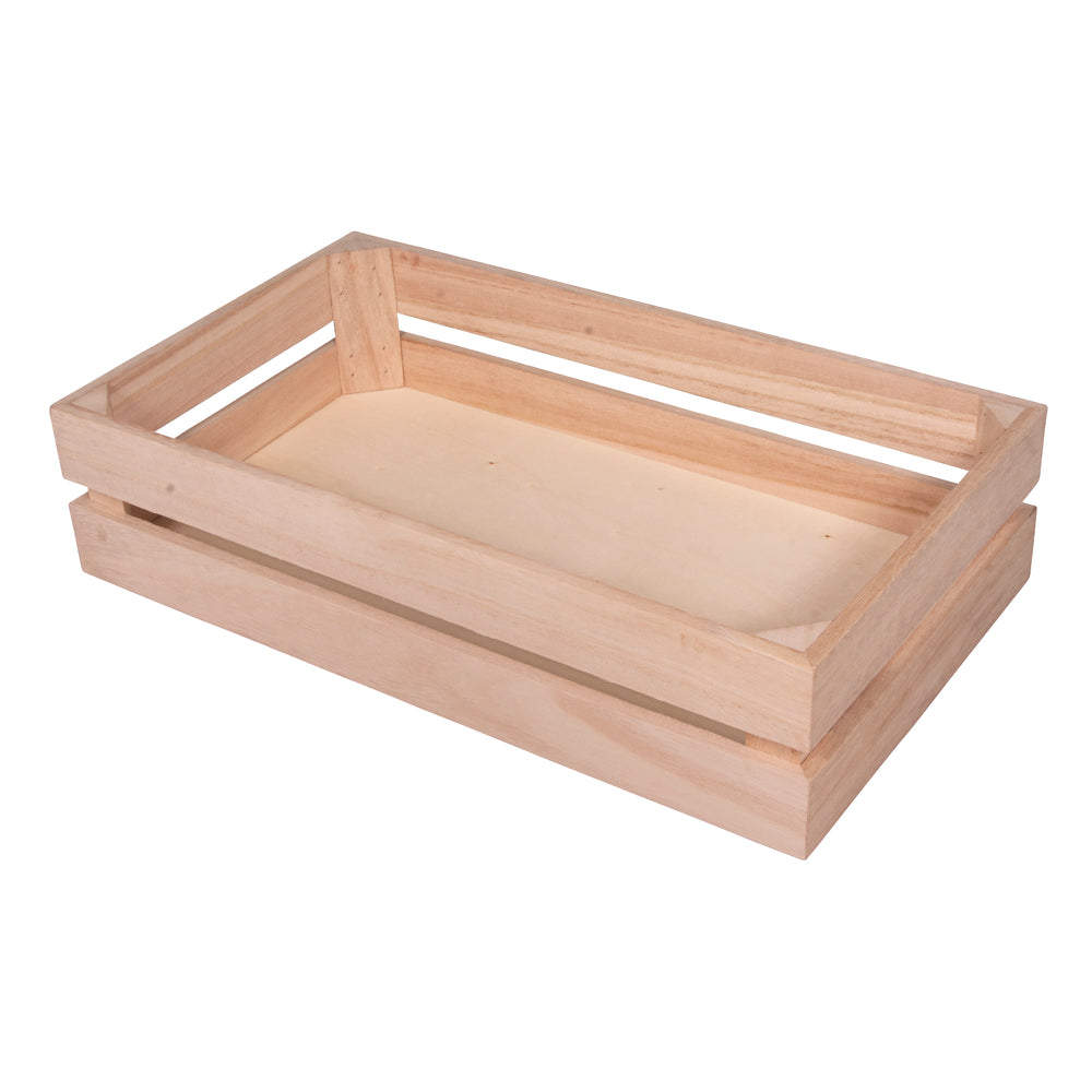 Holzkiste Latten-Optik FSC Mix Credit 35,5x20,3x8,4cm + 2 Wandhaken