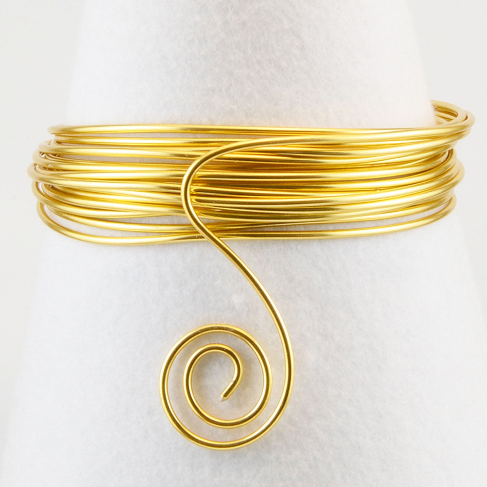 Aludraht 4mm gold rund glatt, 10 m/Rolle, Aluminiumdraht