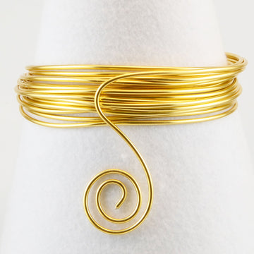 Aludraht 4mm gold rund glatt, 10 m/Rolle, Aluminiumdraht