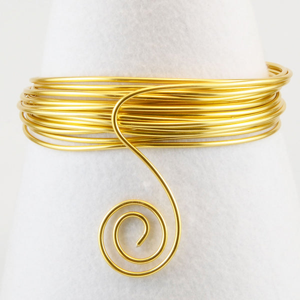 Aludraht gold rund glatt 4mm 10m / Rolle