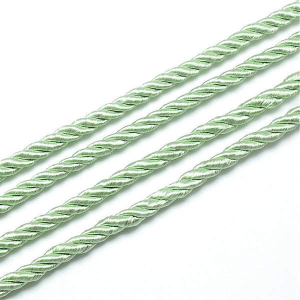 Kordel pastellgrün gedreht 5mm