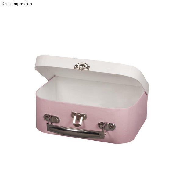 Pappmaché Koffer 100%FSC Recycled mit Metall-Griff braun 18x12x6,5cm