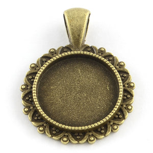 Schmuckkessel rund Vintage-Rand, antikgold klein,3 Stück/Pkg. Modellierwanne