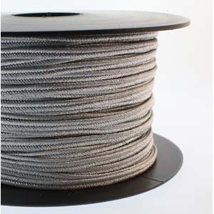 Italian Luxury Soutache Band 3mm stainless metallic per Meter