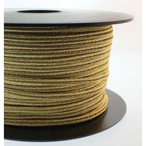 Italian Luxury Soutache Band polished brass metallic hellgold per Meter