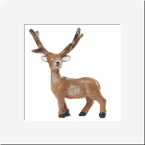 Miniatur Dekofigur Hirsch stehend braun 4cm
