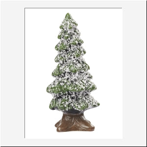 Miniatur Tannenbaum m. Schnee aus Polyresin