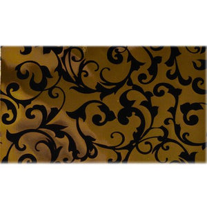 Verzier-Wachsfolie uni hochglänzend Barockschnörkel 20x10cm 1 Stück/Pkg.