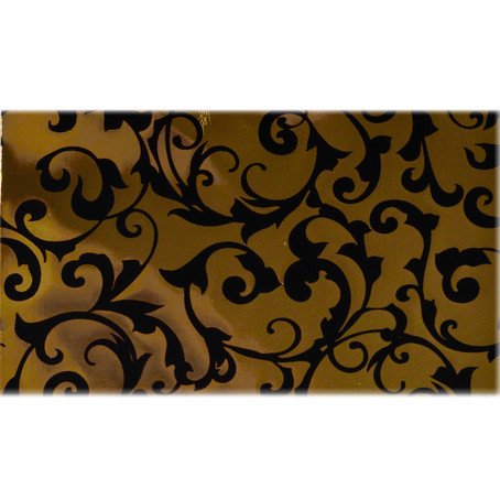 Verzier-Wachsfolie uni hochglänzend Barockschnörkel 20x10cm 1 Stück/Pkg.