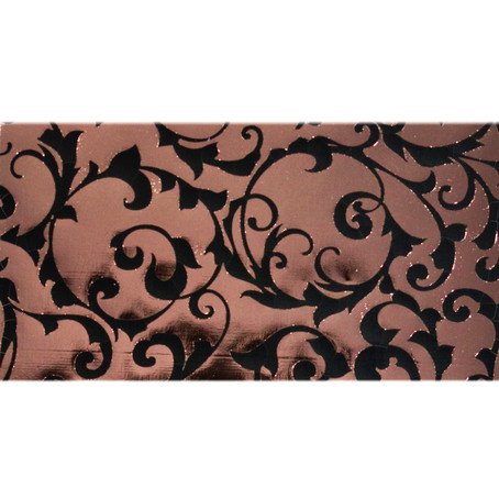 Verzier-Wachsfolie uni hochglänzend Barockschnörkel 20x10cm 1 Stück/Pkg.