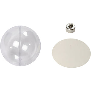 Teilbare Plexikugel 8cm, 5Stück/Pkg, Dekokugeln mit Zwischenkarton und Aufhänger