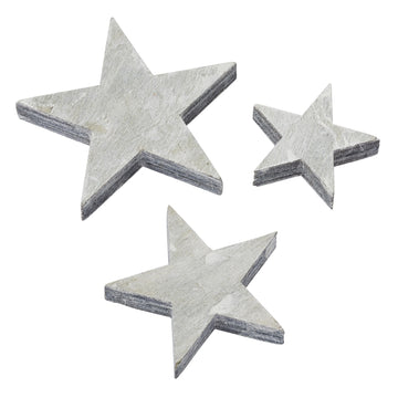 Streuteile Sterne Beton-optik voll 2,5-5 cm 6 Stück/Beutel