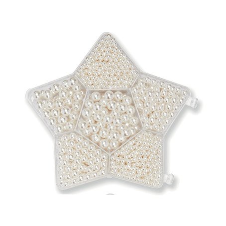 Wachsperlen Box Stern sortierte Wachsperlen Sortiment 4mm / 6mm / 8mm 60g / Set