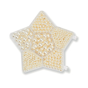 Wachsperlen Box Stern sortierte Wachsperlen Sortiment 4mm / 6mm / 8mm 60g / Set