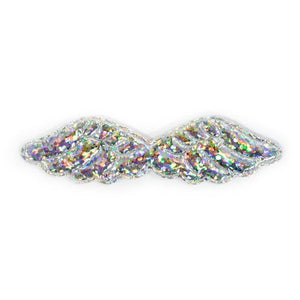 Engelflügel geprägt silber hologramm 55x15 20 Stück/Pkg