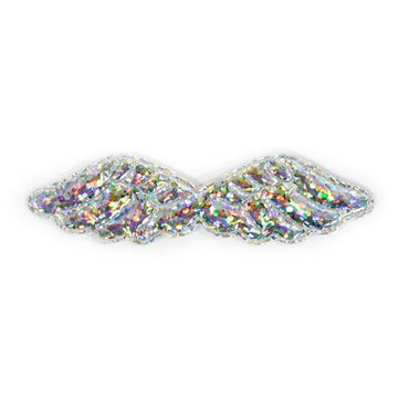 Engelflügel geprägt silber hologramm 55x15 20 Stück/Pkg