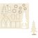 Holzfiguren Haus,Baum  zum Aufstellen, Sperrholz 15x17,5mm, 3mm dick,