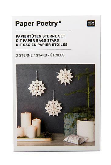Paper Poetry Papiertüten Stern Bastelset 8cm 24 Tüten
