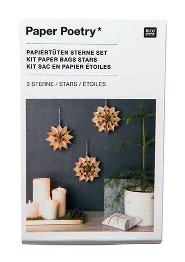 Paper Poetry Papiertüten Stern Bastelset 8cm 24 Tüten