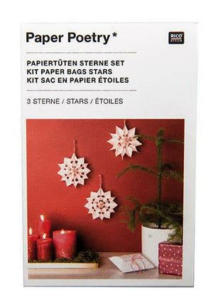 Paper Poetry Papiertüten Stern Bastelset 8cm 24 Tüten