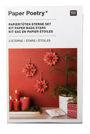 Paper Poetry Papiertüten Stern Bastelset 8cm 24 Tüten